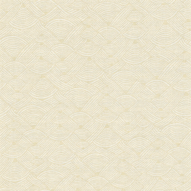 media image for Geo Swirl Motif Wallpaper in Cream/White 238