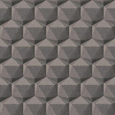 product image of Geometric Motif Wallpaper in Beige/Grey/Black 587