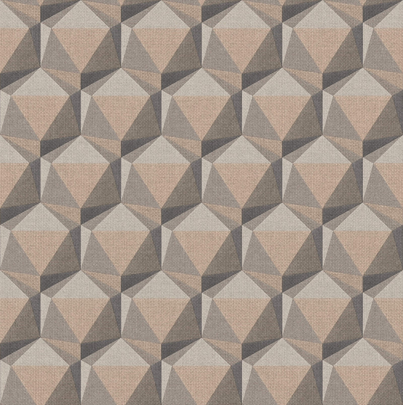 media image for Geometric Motif Wallpaper in Beige/Grey 270