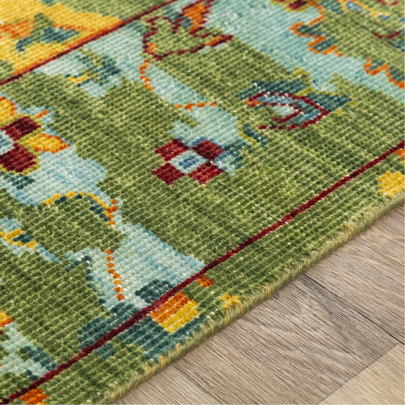 media image for Festival FVL-1005 Hand Knotted Rug in Bright Yellow & Grass Green by Surya 272