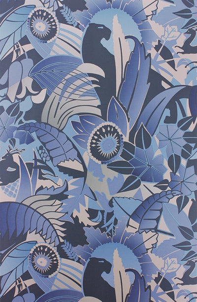 product image of Fantasque Wallpaper in Sapphire, Navy, and Silver by Osborne & Little 540