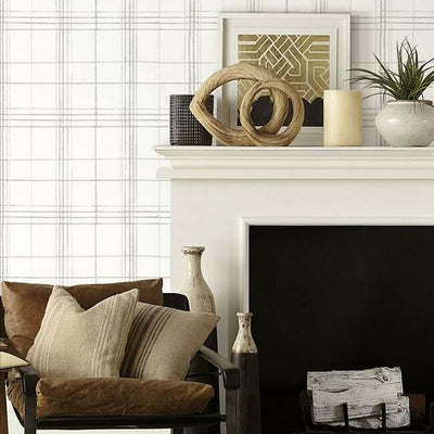 product image for Farmhouse Plaid Wallpaper in Linen from the Simply Farmhouse Collection by York Wallcoverings 68