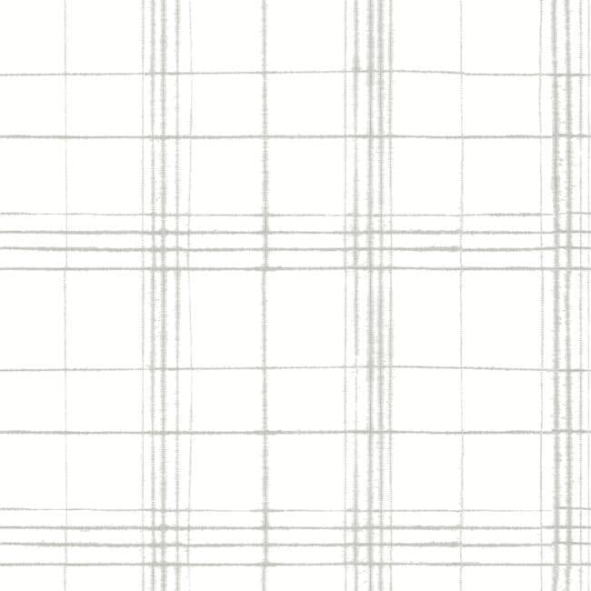 media image for Farmhouse Plaid Wallpaper in Linen from the Simply Farmhouse Collection by York Wallcoverings 286