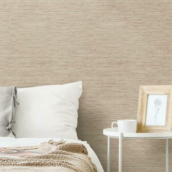 media image for Faux Weave Grasscloth Peel & Stick Wallpaper in Terracotta by RoomMates for York Wallcoverings 259