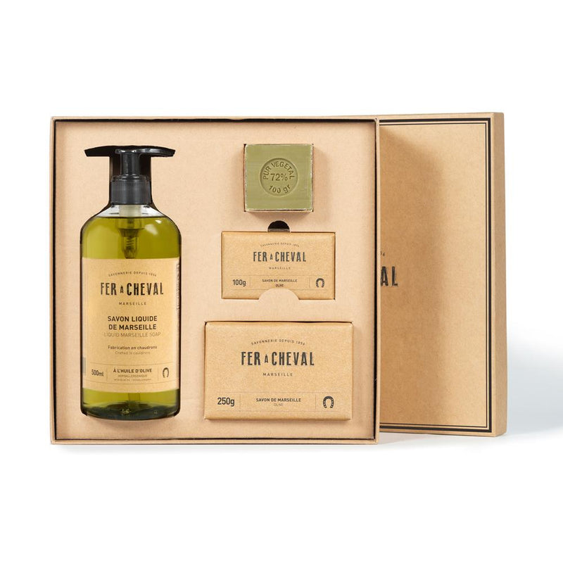 media image for fer a cheval marseille olive soap gift set 1 269