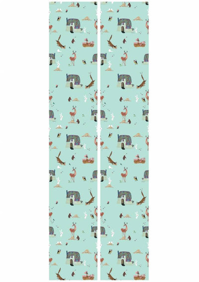 product image for Forest Animals Kids Wallpaper in Mint by KEK Amsterdam 31