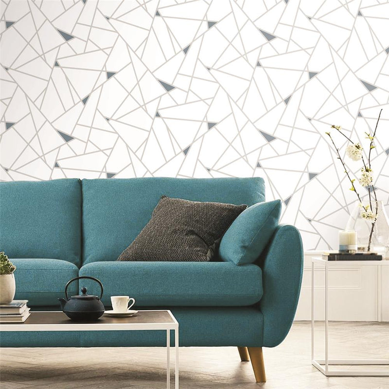 media image for Fracture Peel & Stick Wallpaper in Teal 272
