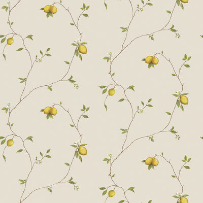 product image for Trailing Lemons Cream/Yellow Wallpaper from the Kitchen Recipes Collection by Galerie Wallcoverings 18