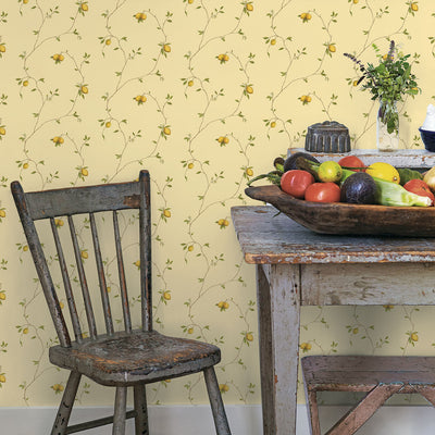 product image for Trailing Lemons Beige/Yellow Wallpaper from the Kitchen Recipes Collection by Galerie Wallcoverings 28