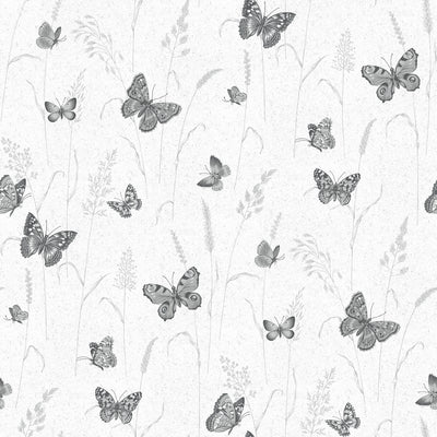 product image of Meadow Butterfly Grey/Black Wallpaper from the Kitchen Recipes Collection by Galerie Wallcoverings 583