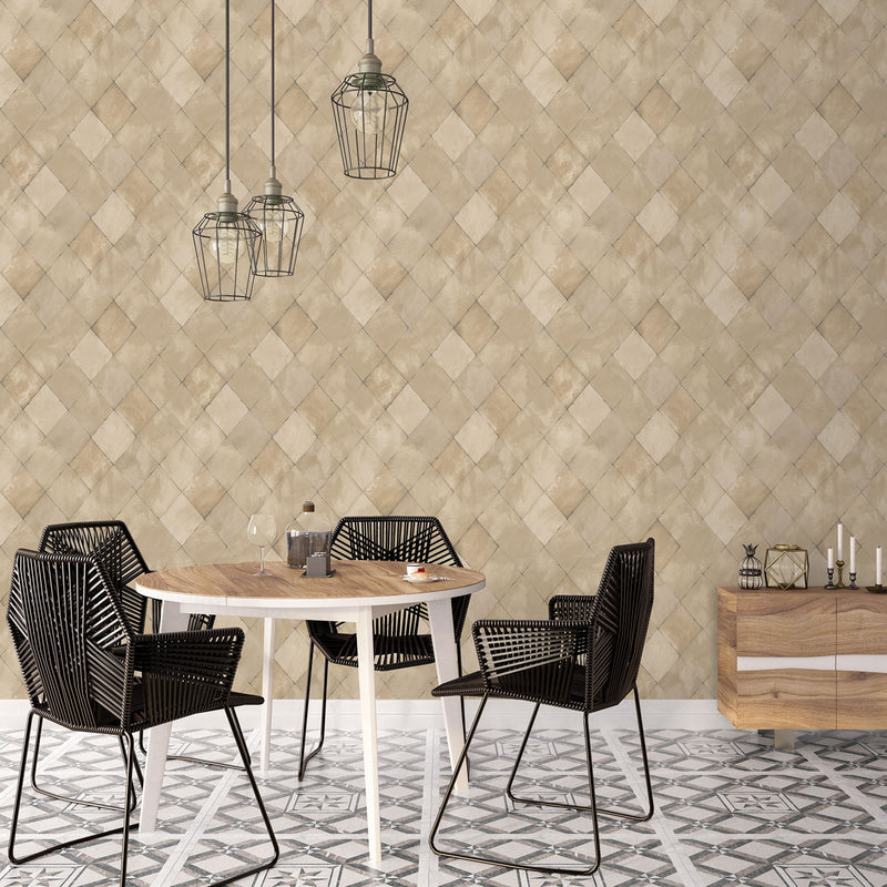media image for Country House Tiles Deep Cream Wallpaper from the Kitchen Recipes Collection by Galerie Wallcoverings 281