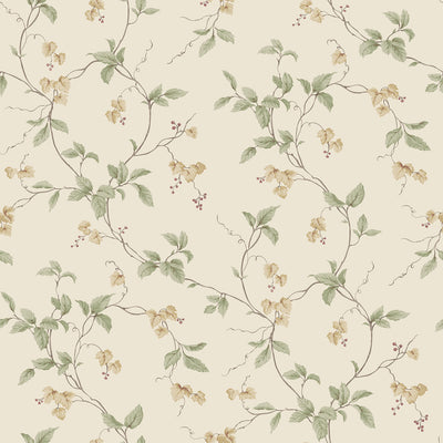 product image for Trailing Flowers Cream/Purple Wallpaper from the Kitchen Recipes Collection by Galerie Wallcoverings 68