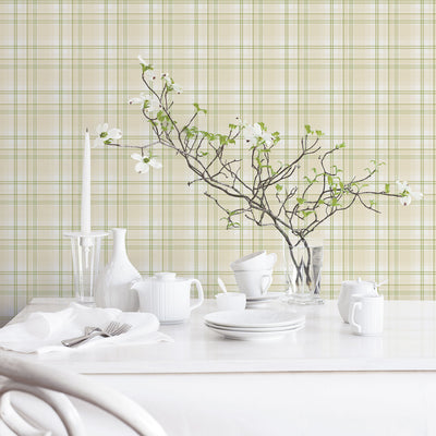 product image for Checked Green/Beige Wallpaper from the Kitchen Recipes Collection by Galerie Wallcoverings 54