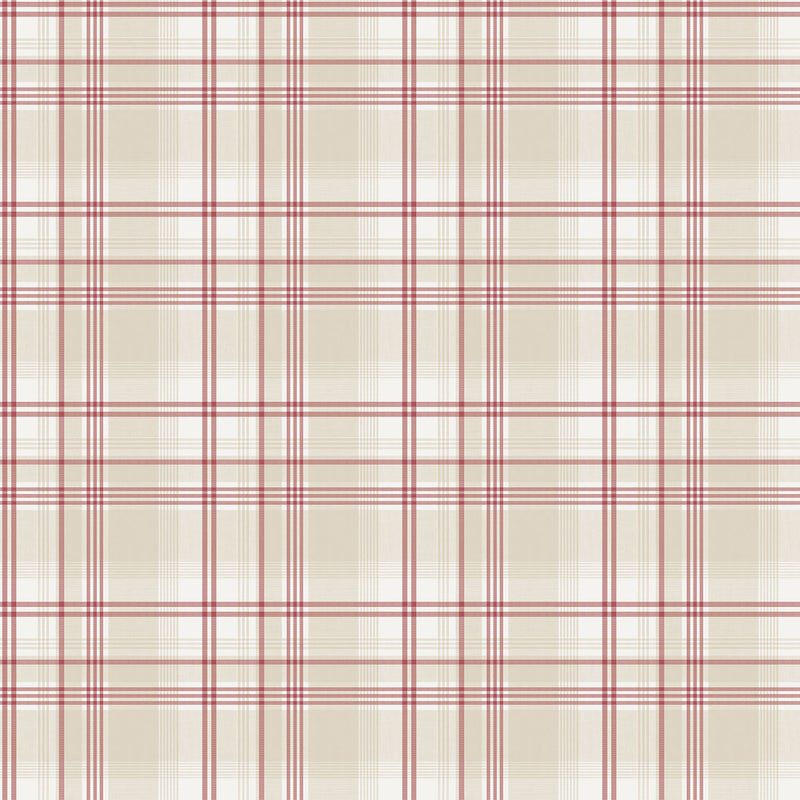 media image for Checked Biege/Red Wallpaper from the Kitchen Recipes Collection by Galerie Wallcoverings 295