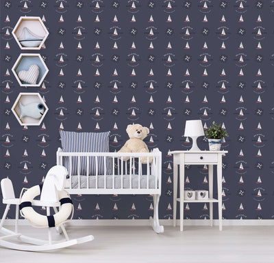 product image for Deauville Navy Wallpaper from the Deauville 2 Collection by Galerie Wallcoverings 13