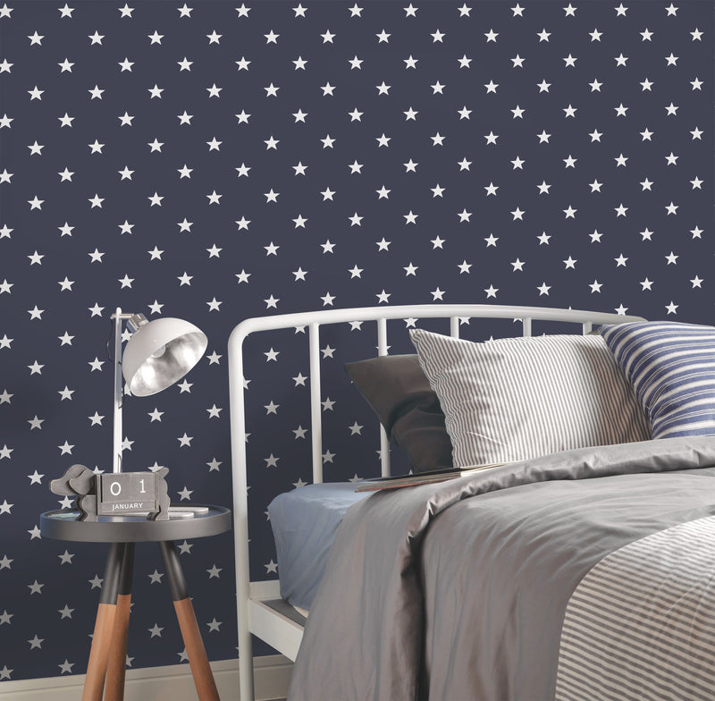 media image for Deauville Stars Navy Wallpaper from the Deauville 2 Collection by Galerie Wallcoverings 299
