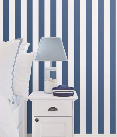 product image for Regency Stripe Marine Wallpaper from the Deauville 2 Collection by Galerie Wallcoverings 84