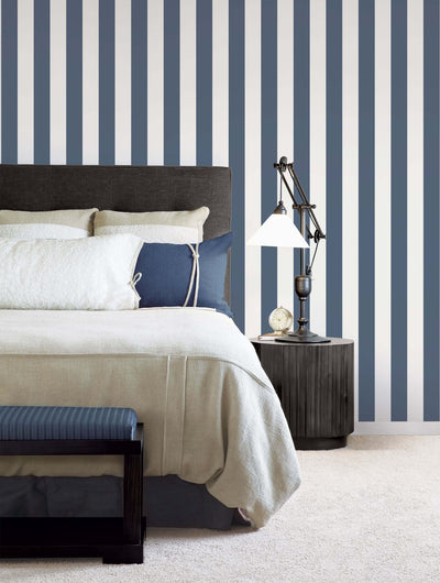 product image for Regency Stripe Marine Wallpaper from the Deauville 2 Collection by Galerie Wallcoverings 42