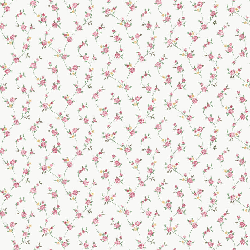 media image for Petite Floral Trail Wallpaper in Red 223