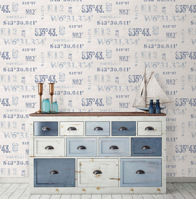 product image for Naval Print Navy/Sky Wallpaper from the Deauville 2 Collection by Galerie Wallcoverings 70