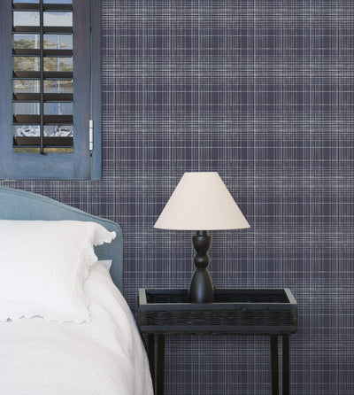 product image for Plaid Navy Wallpaper from the Deauville 2 Collection by Galerie Wallcoverings 36