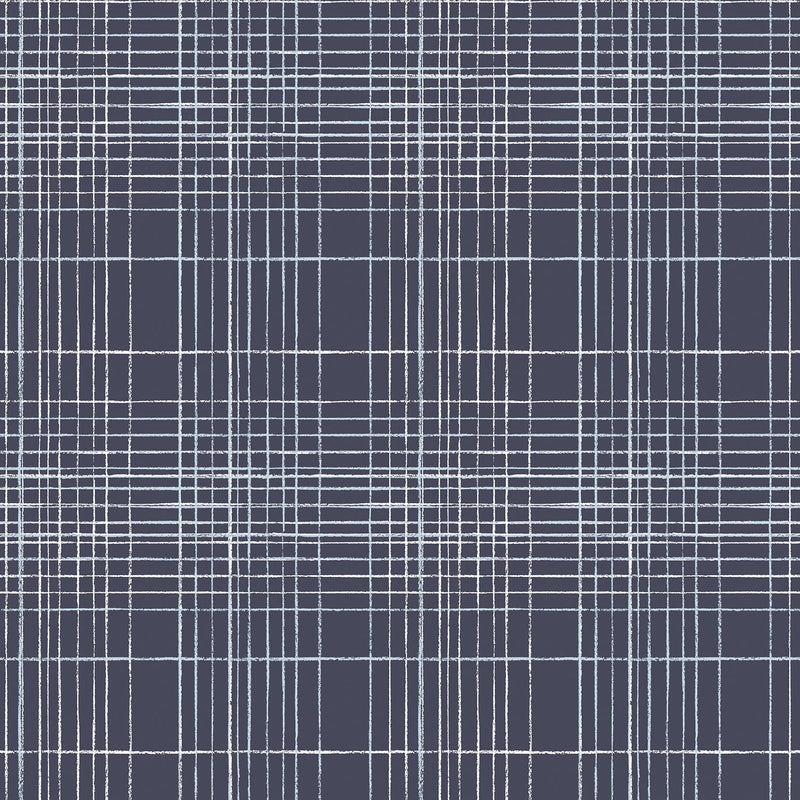 media image for Plaid Navy Wallpaper from the Deauville 2 Collection by Galerie Wallcoverings 223