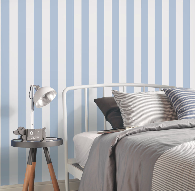 media image for Regency Stripe Sky Wallpaper from the Deauville 2 Collection by Galerie Wallcoverings 266