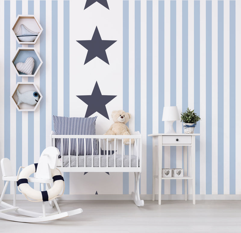 media image for Regency Stripe Sky Wallpaper from the Deauville 2 Collection by Galerie Wallcoverings 282