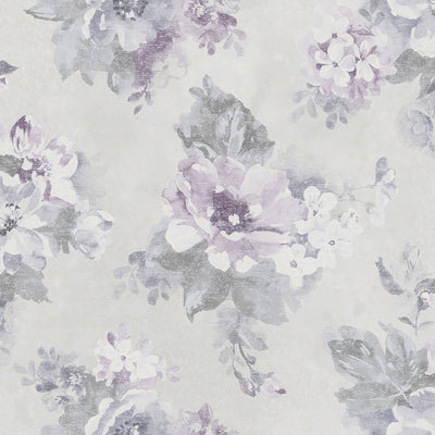 product image of Vintage Bloom Wallpaper in Purple 549