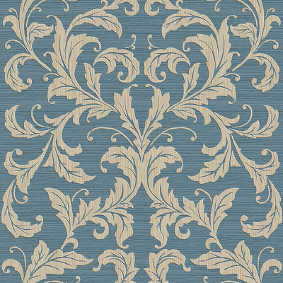 product image for Nordic Elements Damask Wallpaper in Blue 47