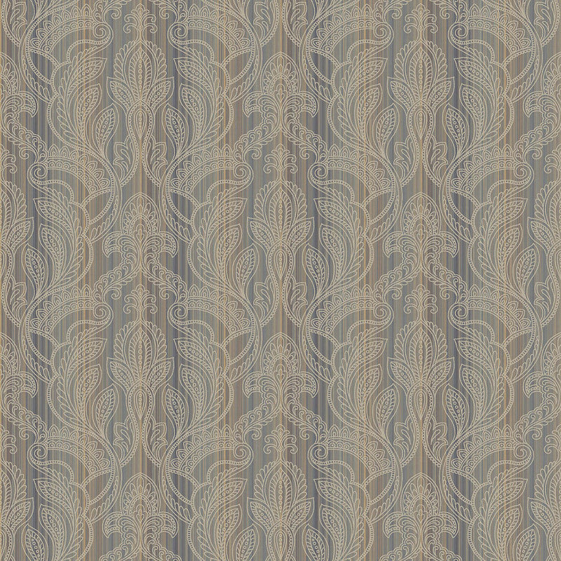 media image for Nordic Elements Damask Stripe Wallpaper in Bronze 294