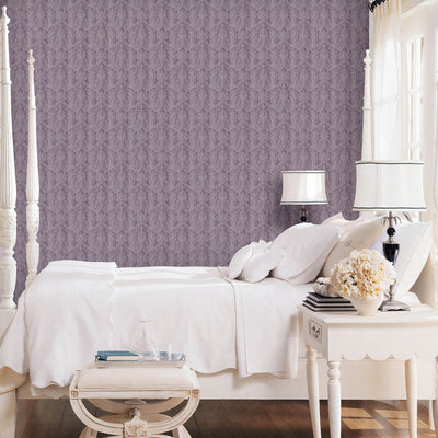 product image for Nordic Elements Damask Stripe Wallpaper in Purple 8