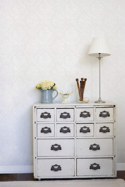 product image for Damask Chalk Wallpaper from the Vintage Roses Collection by Galerie Wallcoverings 25