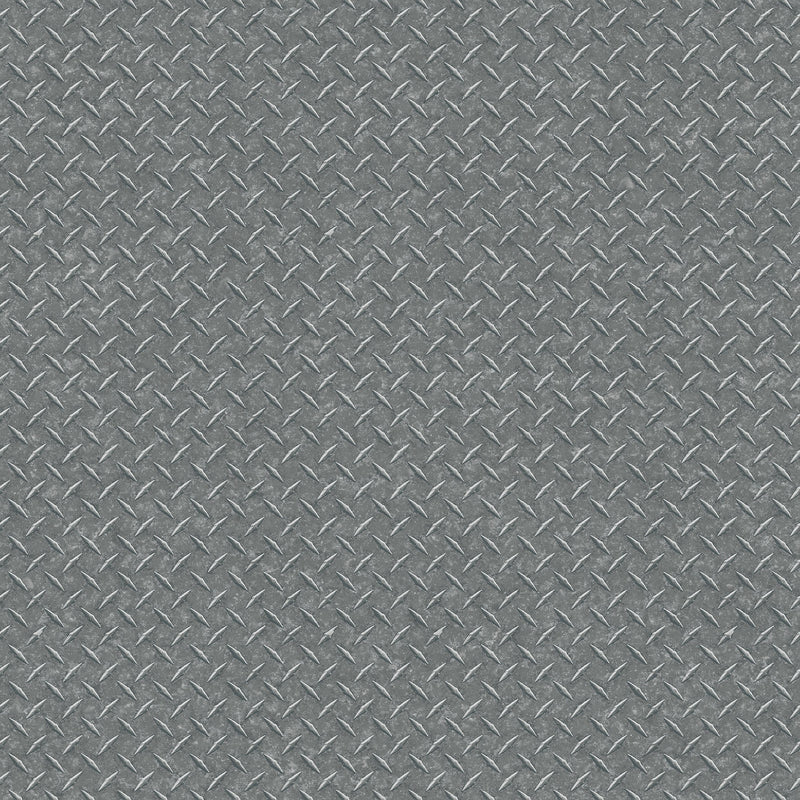 media image for sample diamond plate dark silver grey wallpaper from the nostalgie collection by galerie wallcoverings 1 26