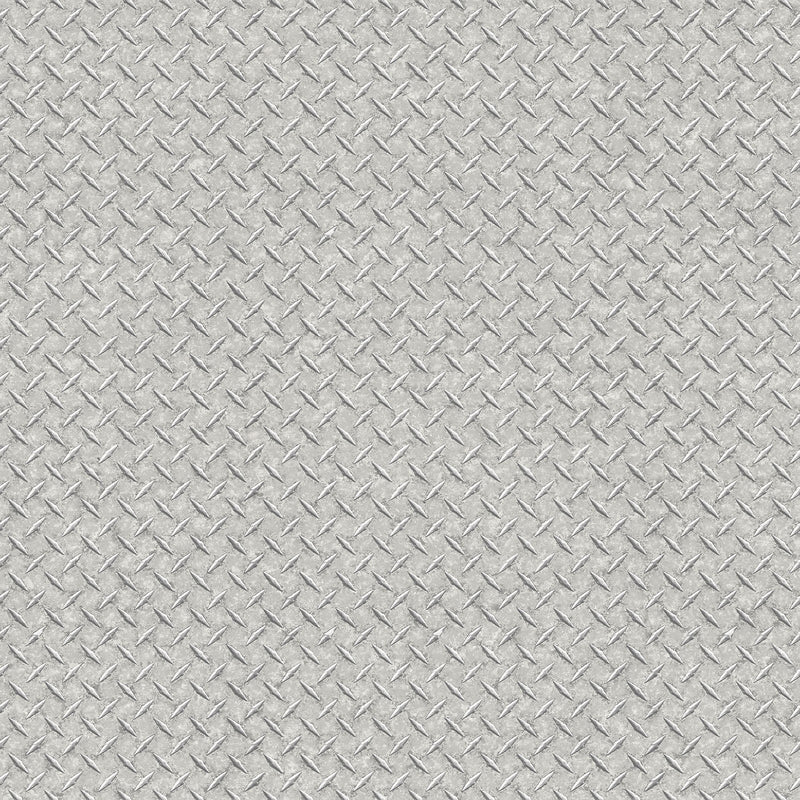 media image for sample diamond plate light silver grey wallpaper from the nostalgie collection by galerie wallcoverings 1 291