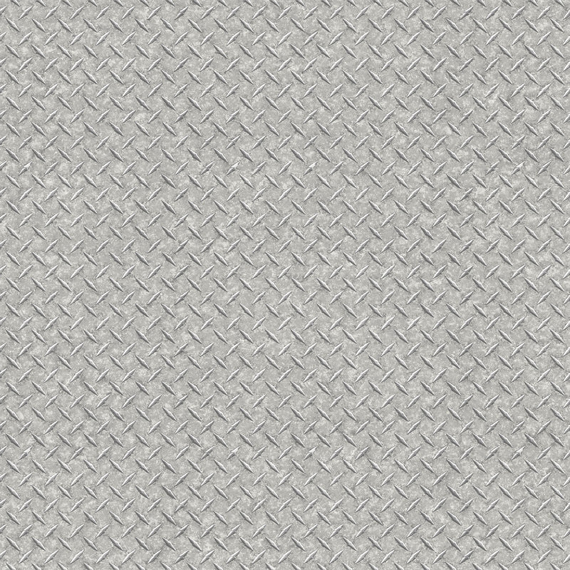 media image for Diamond Plate Silver/Grey Wallpaper from the Nostalgie Collection by Galerie Wallcoverings 227