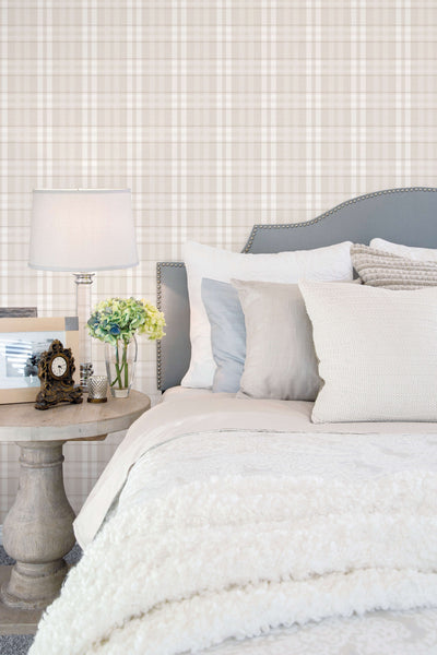 product image for Tartan Beige Wallpaper from the Vintage Roses Collection by Galerie Wallcoverings 27