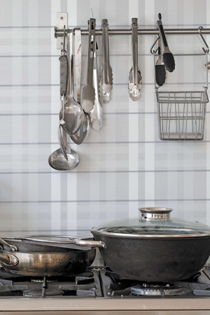 media image for Tartan Grey Wallpaper from the Vintage Roses Collection by Galerie Wallcoverings 28