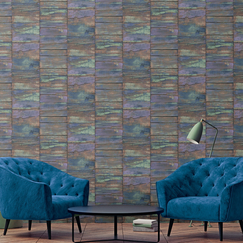 Shop Railway Sleepers Multicolor Wallpaper From The Grunge Collection ...