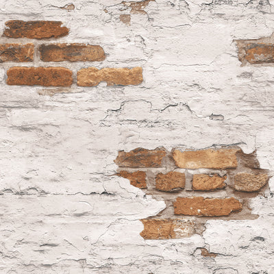 product image of sample exposed brick ochre wallpaper from the grunge collection by galerie wallcoverings 1 565