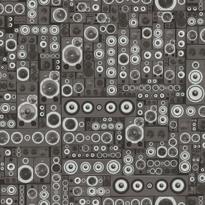 product image for Speakers Charcoal Wallpaper from the Grunge Collection by Galerie Wallcoverings 41