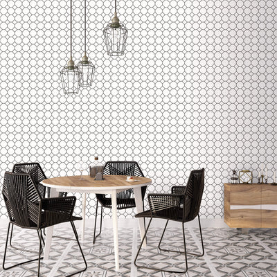 product image for Bee Hive White/Black Wallpaper from the Just Kitchens Collection by Galerie Wallcoverings 72