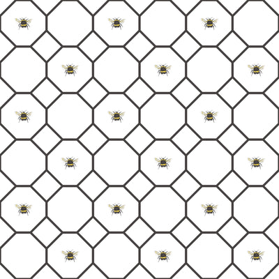 product image for Bee Hive with bees Black/White Wallpaper from the Just Kitchens Collection by Galerie Wallcoverings 90