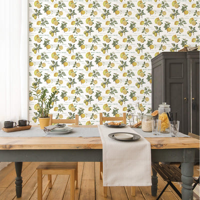 product image for Citron Botanical Yellow/Green Wallpaper from the Just Kitchens Collection by Galerie Wallcoverings 83