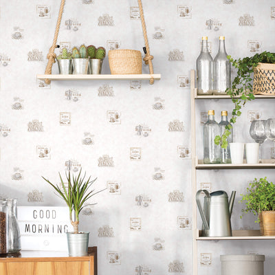 product image for Coffee Beige Wallpaper from the Just Kitchens Collection by Galerie Wallcoverings 32