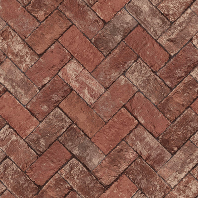 product image for Herringbone Brick Red Wallpaper from the Just Kitchens Collection by Galerie Wallcoverings 35
