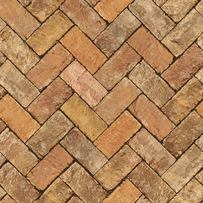 product image for Herringbone Brick Orange/Brown Wallpaper from the Just Kitchens Collection by Galerie Wallcoverings 59