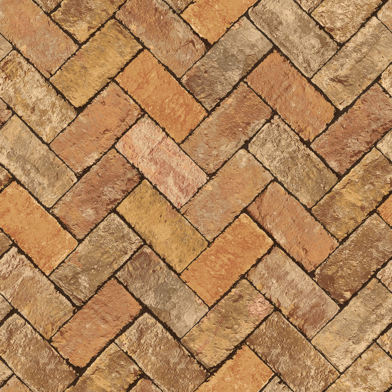 media image for Herringbone Brick Orange/Brown Wallpaper from the Just Kitchens Collection by Galerie Wallcoverings 295