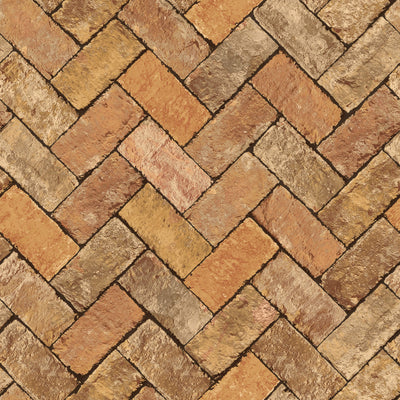 product image of sample herringbone brick orange brown wallpaper from the just kitchens collection by galerie wallcoverings 1 558