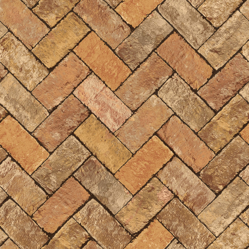 media image for sample herringbone brick orange brown wallpaper from the just kitchens collection by galerie wallcoverings 1 22